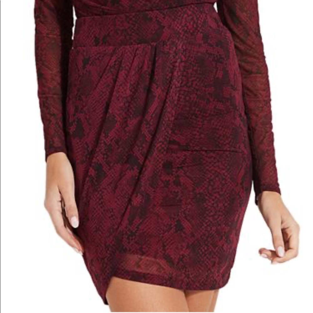 Guess Snake Print Mini Skirt
